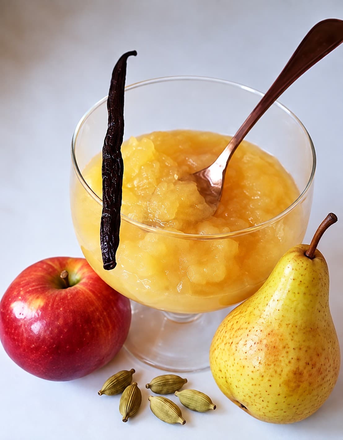 compote pomme/poire à la vanille et cardamome